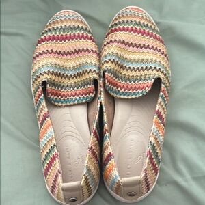 Colorful Woven Slip-On Shoes
